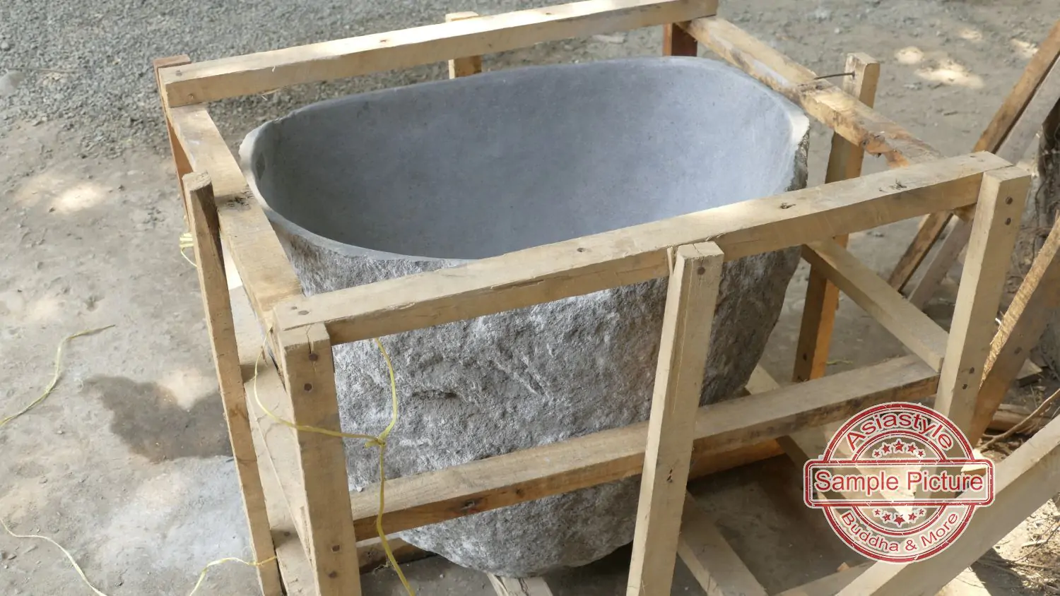  Product image 3 of the product “Basin from Riverstone, Natural surface, polished inside. Dia approx 81-85. Height 51-55 ”